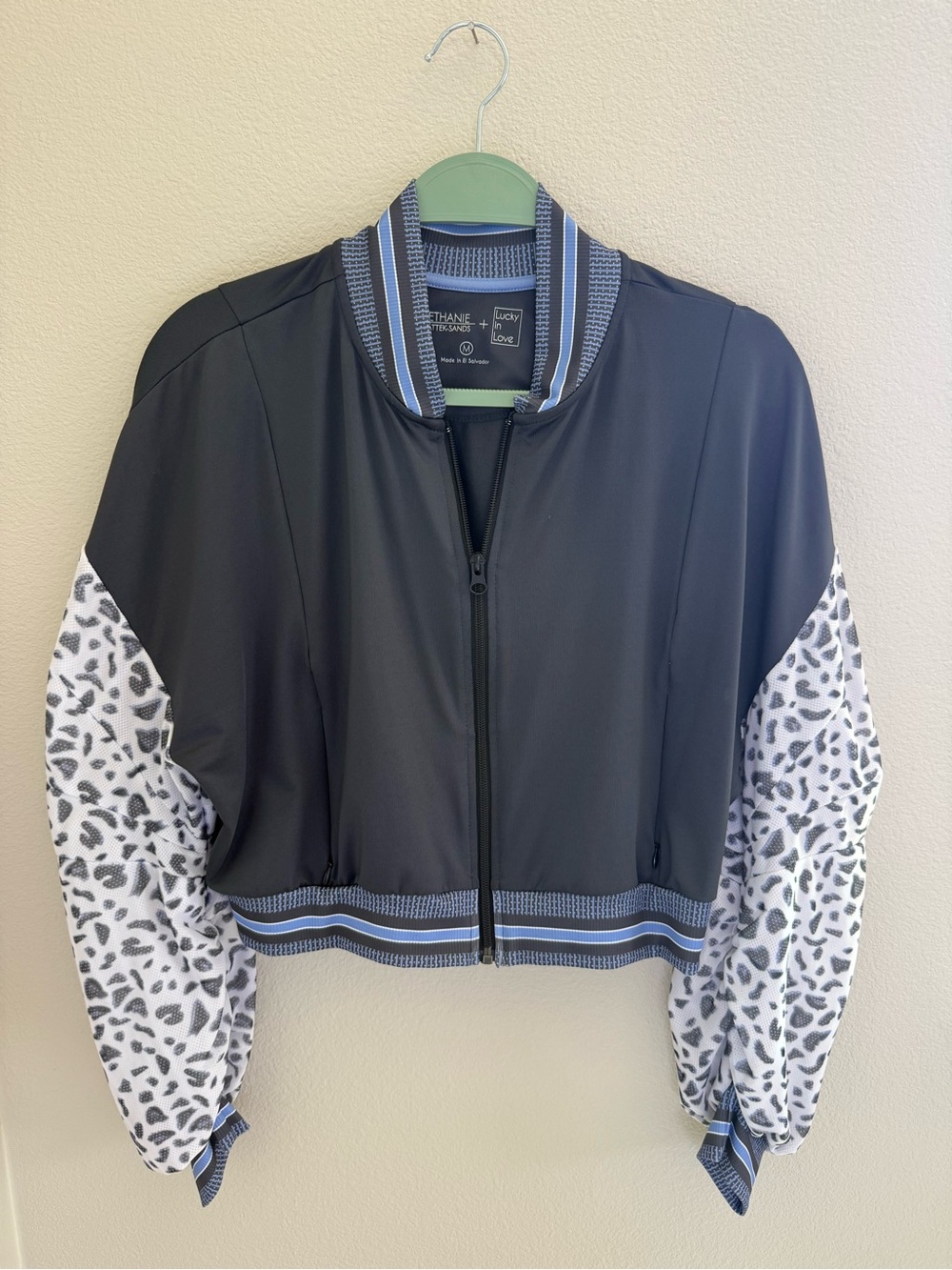 Lucky in Love x Bethanie Mattek Sanda Jacket Leopard-Print Sleeves
